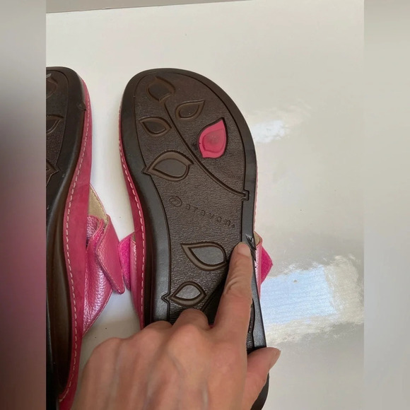 Aravon by New Balance Robin Pink Flip Flop Thong Leather Sandal Sz 11 D - Picture 9 of 9